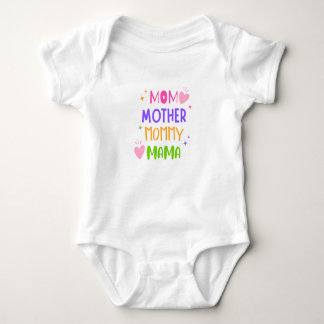 MOM NAME T-SHIRT BABY BODYSUIT
