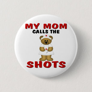 MOM NURSE 6 CM ROUND BADGE