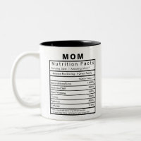 Mom Nutrition Facts Statistics Funny