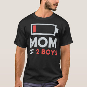 Mom of 2 Boys  Gift from Son Mothers Day Birthday  T-Shirt