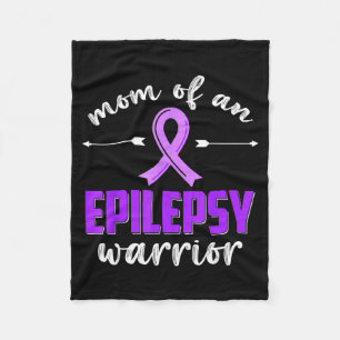 Mom of an epilepsy warrior epilepsy awareness fleece blanket