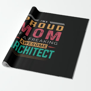Mom Of Awesome Architect Wrapping Paper