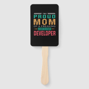 Mom Of Awesome Developer Hand Fan