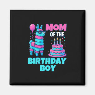 Mom Of Birthday Boy Llama Pinata Party Family Math Magnet