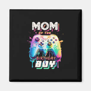 Mom Of The Birthday Boy Matching Video Game Birthd Magnet