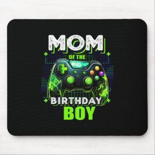 Mom Of The Birthday Boy Matching Video Game Birthd Mouse Pad