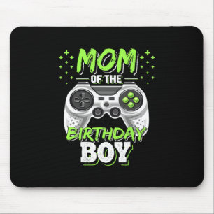 Mom Of The Birthday Boy Matching Video Gamer Birth Mouse Pad