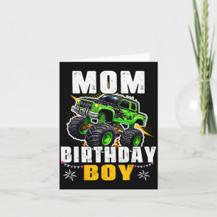Mom Of The Birthday Boy Monster Truck Family Match Card