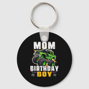 Mom Of The Birthday Boy Monster Truck Family Match Key Ring