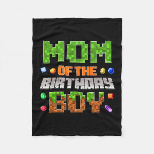 Mom Of The Birthday Boy Party Video Gamer Pixel Nu Fleece Blanket