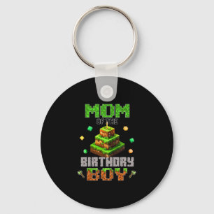 Mom Of The Birthday Boy Party Video Gamer Pixel Nu Key Ring