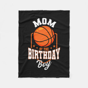 Mom Of The Birthday Boy Sketll Theme Bday Party 1 Fleece Blanket