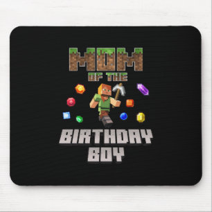 Mom Of The Birthday Boy Video Gamer Pixel Number  Mouse Pad
