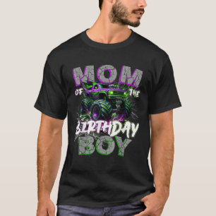 Mom Of The Birthday Monster Truck Family Matching  T-Shirt
