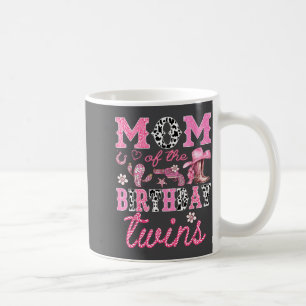 Mom Of The Birthday Twins Cowgirl Rodeo Western Ma Coffee Mug