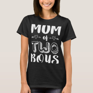 Mom Of Two Boys Twins  Mom Women T-Shirt
