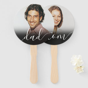 Mom Or Dad Photo Baby Shower Game Hand Fan