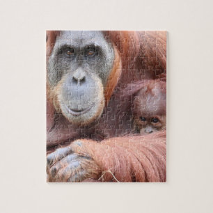 MOM ORANGUTAN WITH BABY JIGSAW PUZZLE