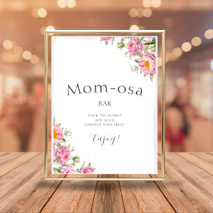 Mom-osa Bar Exotic Baby Shower Rose Fdventure Poster