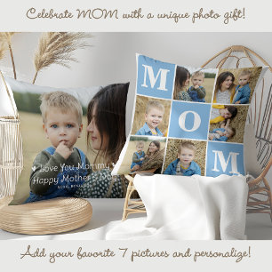 MOM Personalised 7 Photo Collage Mother's Day  Cushion