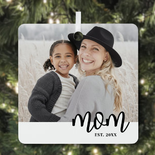 Mom Photo Christmas Metal Tree Decoration