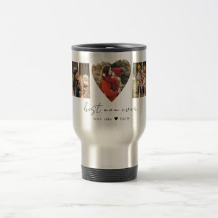 Mom Photo Collage Heart Photo Mother's Day Travel  Travel Mug