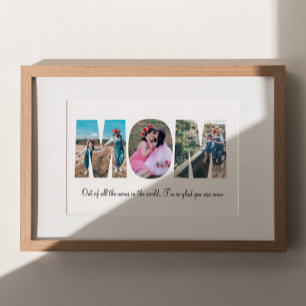 Mom Photo Collage Poster