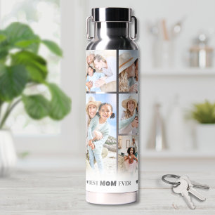 Mom Photo Collage Water Bottle