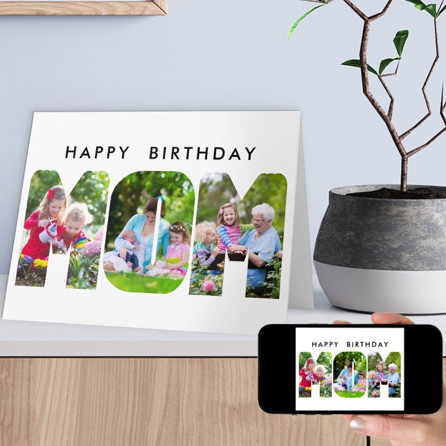 MOM Photo Letter Cutout Birthday Card (Creator Uploaded)
