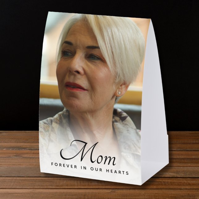 Mom Photo Memorial Remembrance Tribute (Mom Photo Memorial Table Tent)