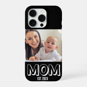 Mom Photo Minimal Typography Established Year iPhone 16 Pro Case