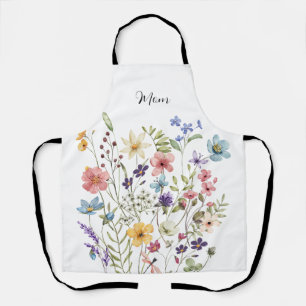 Mom Pink Floral  Apron