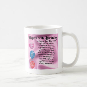 Mom Poem - 80th Birthday Coffee Mug