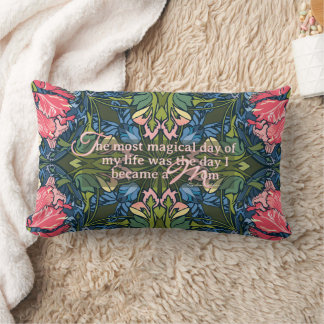 Mom Quote Art Nouveau Colorful Pillow