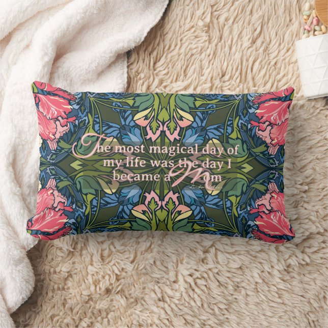 Mom Quote Art Nouveau Colorful Pillow (Blanket)