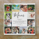 Mom Quote Modern Script 12 Photo Collage Faux Canvas Print<br><div class="desc">Personalize with 12 favorite photos and quote for your Mom to create a unique gift for Mother's Day,  birthdays,  Christmas,  baby showers,  or any day you want to show how much she means to you. Show her how amazing she is every day. Designed by Thisisnotme©.</div>