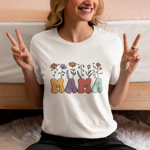 Mom Retro Floral Gift for Mom T-Shirt