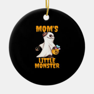 Mom’s Little Boo Monster Funny Graphic Ceramic Ornament
