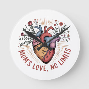 Mom’s Love, No Limits Round Clock