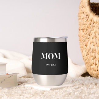 MOM Script est. 20XX White Bold Text Black