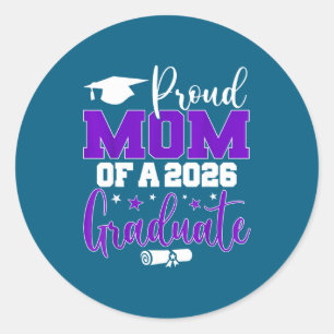 Mom Senior Proud Mom Class Classic Round Sticker