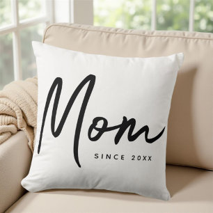 Mom Since 20XX Modern Simple Chic Cushion