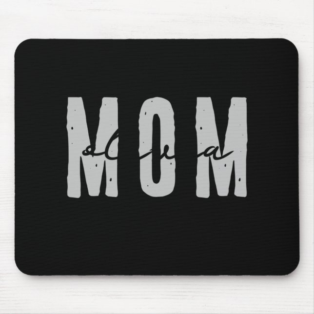 Mom Since 20xx Modern Simple Preppy T Shirt  Mouse Pad (Front)