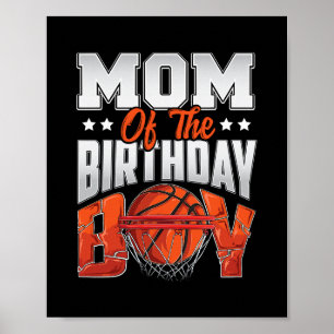 Mom Sketll Birthday Boy Family Ller B-day Party Poster