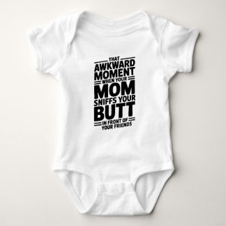 Mom Sniffs Butt Funny Baby Bodysuit Gift