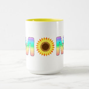 MOM Sunflowers and Mice Mug