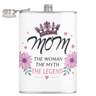 Mom The Legend Mother's Day Gift Hip Flask