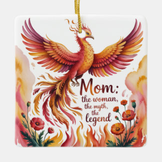 Mom: The Woman, The Myth, The Legend Ceramic Ornament