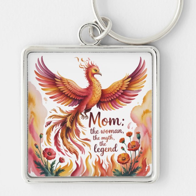 Mom: The Woman, The Myth, The Legend Key Ring (Front)