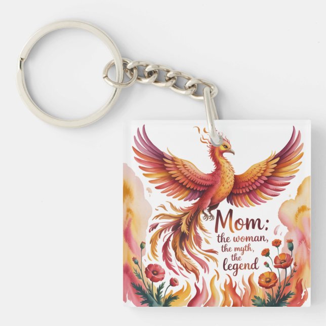Mom: The Woman, The Myth, The Legend Key Ring (Front)